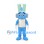 Thermometer Character Mascot Costume in Blue with Tall Gauge Headpiece