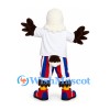 Bald Eagle Mascot Costume with White Shirt and Striped Pants