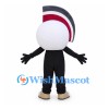 Musical Note Mascot Costume in Black White and Red