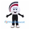 Musical Note Mascot Costume in Black White and Red