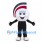 Musical Note Mascot Costume in Black White and Red