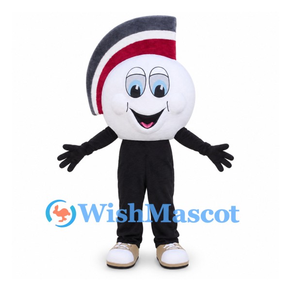 Musical Note Mascot Costume in Black White and Red