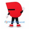 Magnet Mascot Costume in Red with Smiling Face