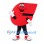 Magnet Mascot Costume in Red with Smiling Face