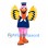 Parrot Sailor Mascot Costume in Pink with Blue Yellow Wings
