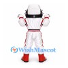 Robot Astronaut Mascot Costume in White with Red Trim