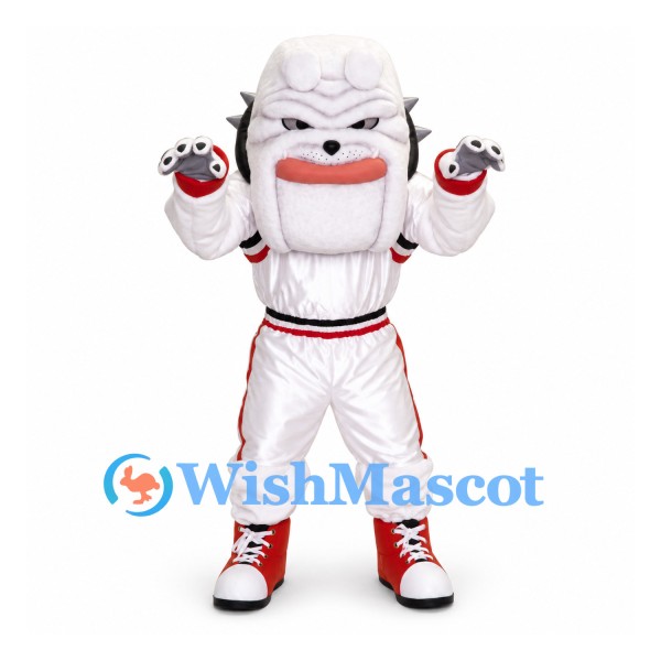 Robot Astronaut Mascot Costume in White with Red Trim