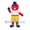 Tomato Mascot Costume with Striped Shirt and Yellow Shorts
