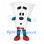 Drinking Glass Mascot Costume with Smiling Face and Red Bow Tie