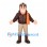 Pilot Mascot Costume with Brown Jacket and Orange Scarf