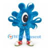 Cyclops Mascot Costume in Blue with Rounded Spikes