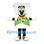 Milk Carton Mascot Costume with Green Bow Tie and Smiling Face