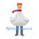 Goose Mascot Costume with Red Goggles and Scarf
