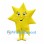 Sun Mascot Costume in Yellow with Pointed Rays