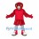 Cardinal Mascot Costume with Red Shirt and Black Beak