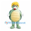 Turtle Mascot Costume with Blonde Hair and Cream Belly