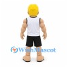 Sportsman Mascot Costume with Blonde Hair and White Tank Top
