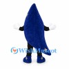 Crescent Moon Mascot Costume in Navy Blue with Gold Stars
