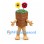 Flower Planter Mascot Costume with Wooden Box and Tall Flowers