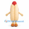 Hot Dog Mascot Costume with Chili Topping and Smiling Face