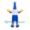 Horse Mascot Costume with Blue Lightning Shorts and White Shirt