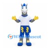 Horse Mascot Costume with Blue Lightning Shorts and White Shirt