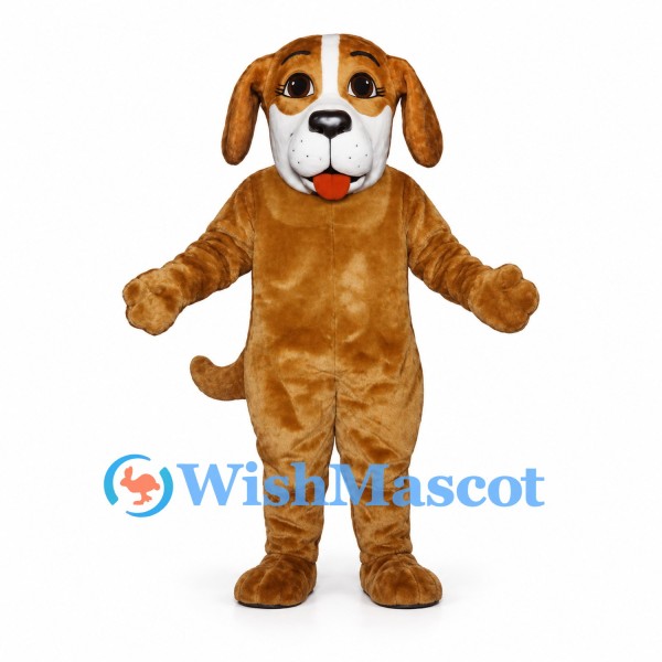 Dog Mascot Costume in Brown with Cream Muzzle