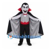 Vampire Mascot Costume with Black Cape and Red Collar