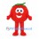 Tomato Mascot Costume in Red with Green Leaves