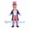 Uncle Sam Mascot Costume with Tall Star Hat and Blue Tailcoat