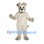 Dog Mascot Costume in Gray and White with Dark Eye Patches
