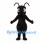 Ant Mascot Costume in Black with Long Antennae
