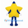 Star Mascot Costume in Yellow with Blue Cap and Limbs