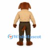 Dog Mascot Costume with Tan Shirt and Brown Pants