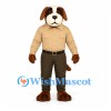 Dog Mascot Costume with Tan Shirt and Brown Pants