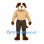 Dog Mascot Costume with Tan Shirt and Brown Pants