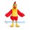 Rooster Mascot Costume in Yellow and Red with Shorts