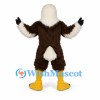 Bald Eagle Mascot Costume in Brown with White Head