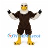 Bald Eagle Mascot Costume in Brown with White Head