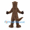 Otter Mascot Costume in Brown with Cream Belly and Long Tail
