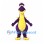 Dragon Mascot Costume in Purple with Yellow Belly and Spots