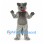 Wolf Mascot Costume in Gray with Shaggy Fur