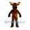 Moose Mascot Costume in Brown with Large Curled Antlers