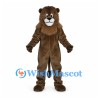 Lion Mascot Costume in Brown with Large Mane