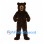 Bear Mascot Costume in Dark Brown with Smiling Muzzle