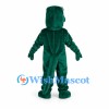 Dinosaur Mascot Costume in Dark Green with Yellow Belly