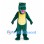 Dinosaur Mascot Costume in Dark Green with Yellow Belly