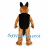 German Shepherd Mascot Costume in Tan and Black