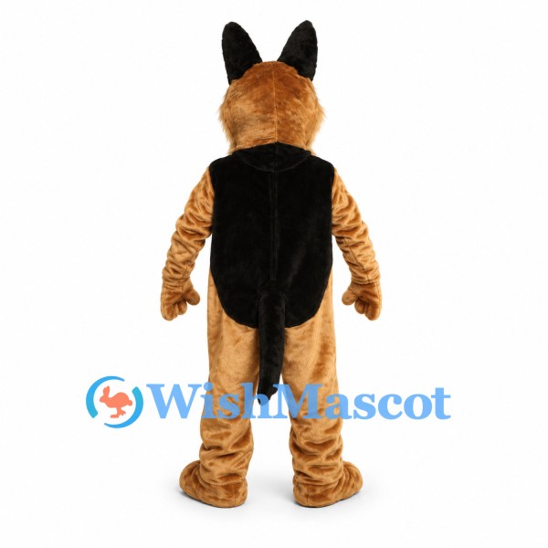 German Shepherd Mascot Costume in Tan and Black