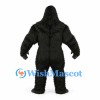 Gorilla Mascot Costume in Black with Muscular Chest